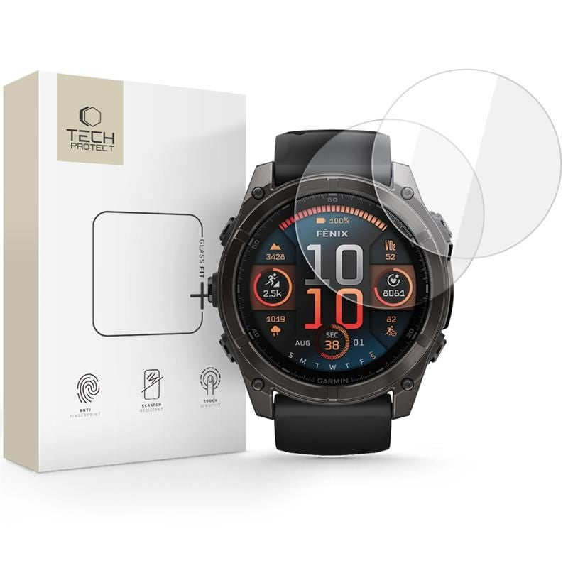 Tempered Glass Tech-Protect Glass Fit+ για Garmin Fenix 8 51mm Clear 2τεμ | www.lightgear.gr