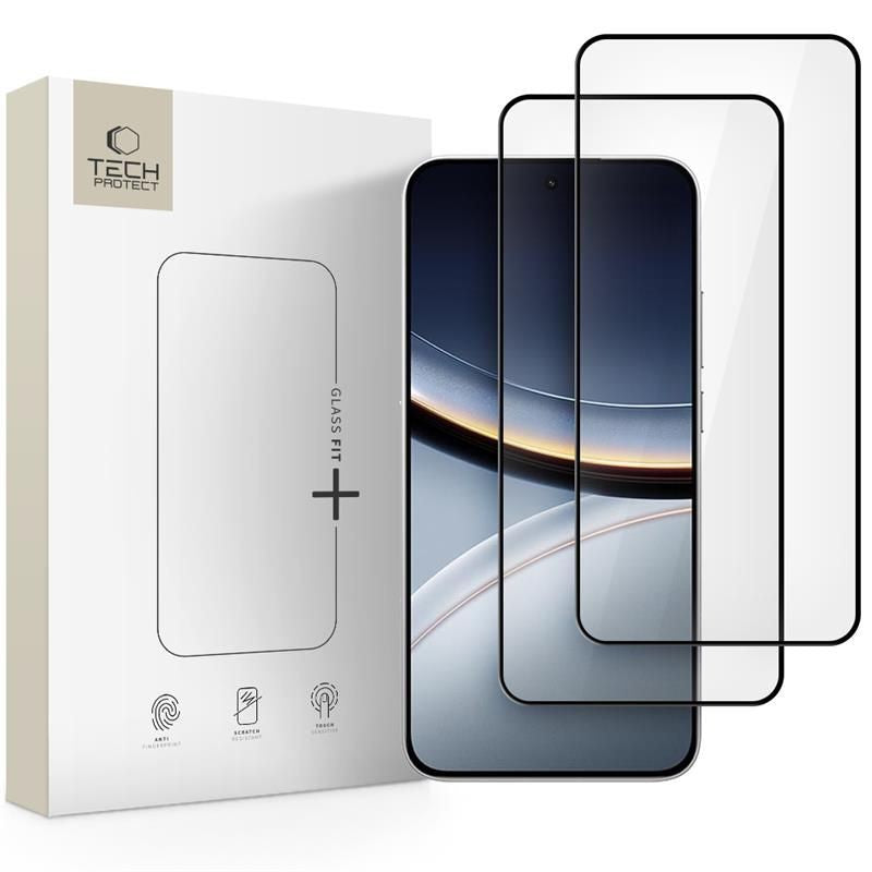 Tempered Glass Tech-Protect Glass Fit+ για Xiaomi Poco F7 5G Μαύρο 2τεμ | www.lightgear.gr