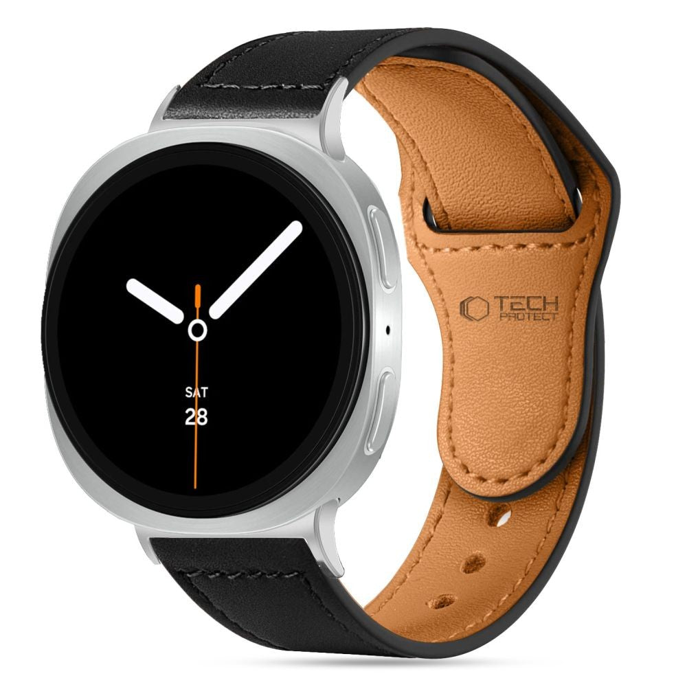 Leatherfit Strap Tech-Protect για Samsung Galaxy Watch 40/44/46mm Μαύρο | www.lightgear.gr