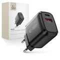 Επιτοίχιος Φορτιστής Tech-Protect NCA20 PD 20W QC3.0 USB-A USB-C Μαύρο | www.lightgear.gr