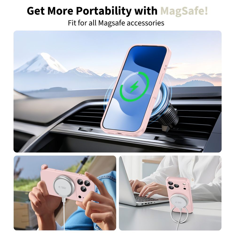 Silicone MagSafe Θήκη Tech-Protect για iPhone 17 Pro Max Ροζ | www.lightgear.gr
