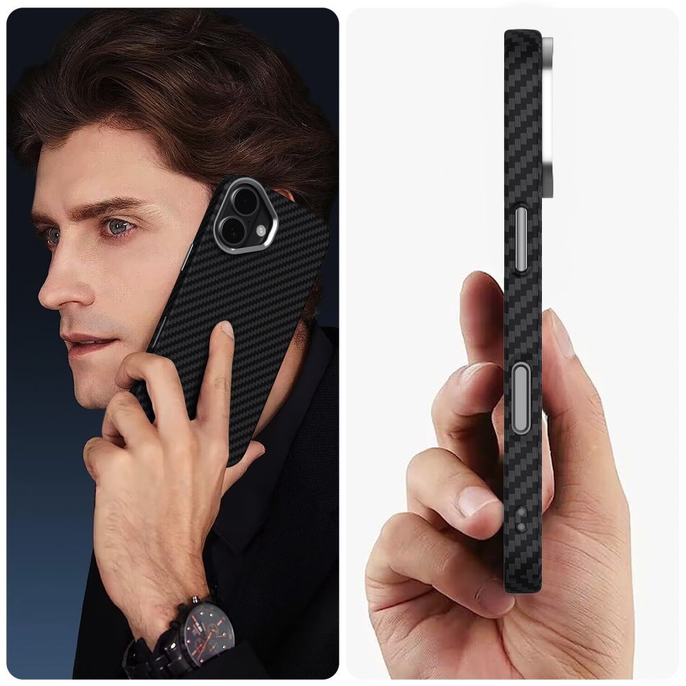 Θήκη Ion Carbon MagSafe Tech-Protect για iPhone 17 Μαύρο Ασημί | www.lightgear.gr