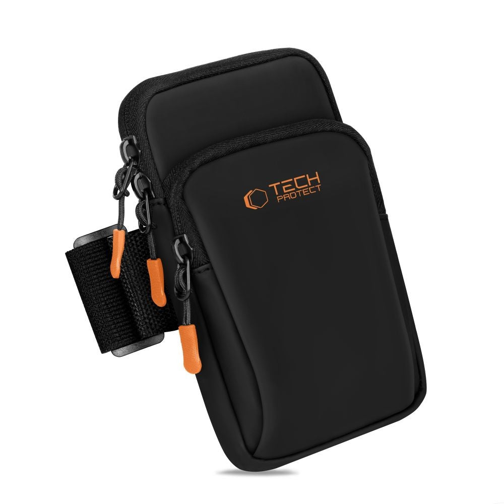 Universal Sport Armband Θήκη Tech-Protect M7 Μαύρο και Πορτοκαλί | www.lightgear.gr