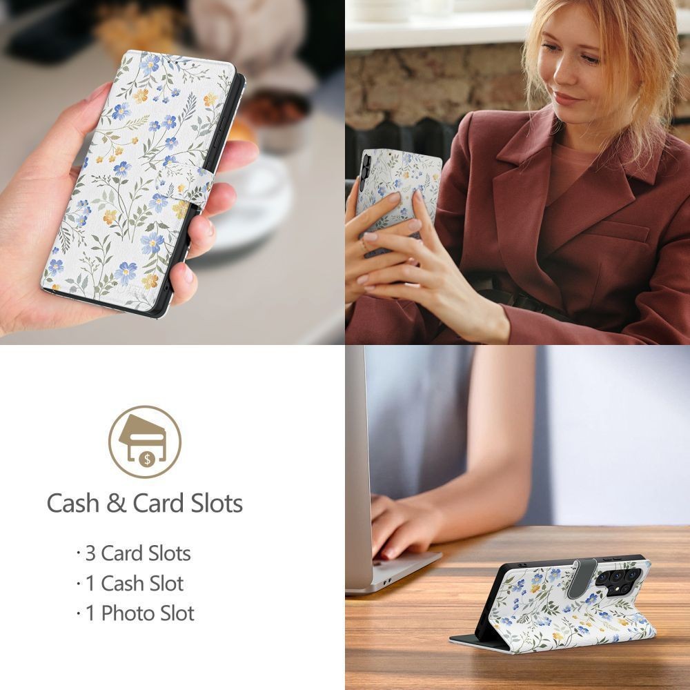 Wallet Θήκη Tech-Protect για Samsung Galaxy A26 5G / A17 4G / 5G Daisies with Leaves | www.lightgear.gr