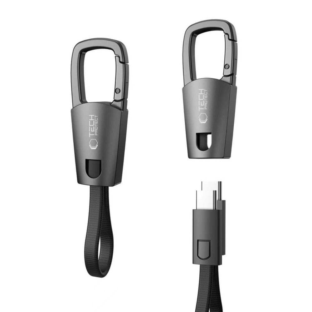 Ultraboost DNA Cable Tech-Protect με Keychain USB-C PD 60W / 3A Γκρι | www.lightgear.gr