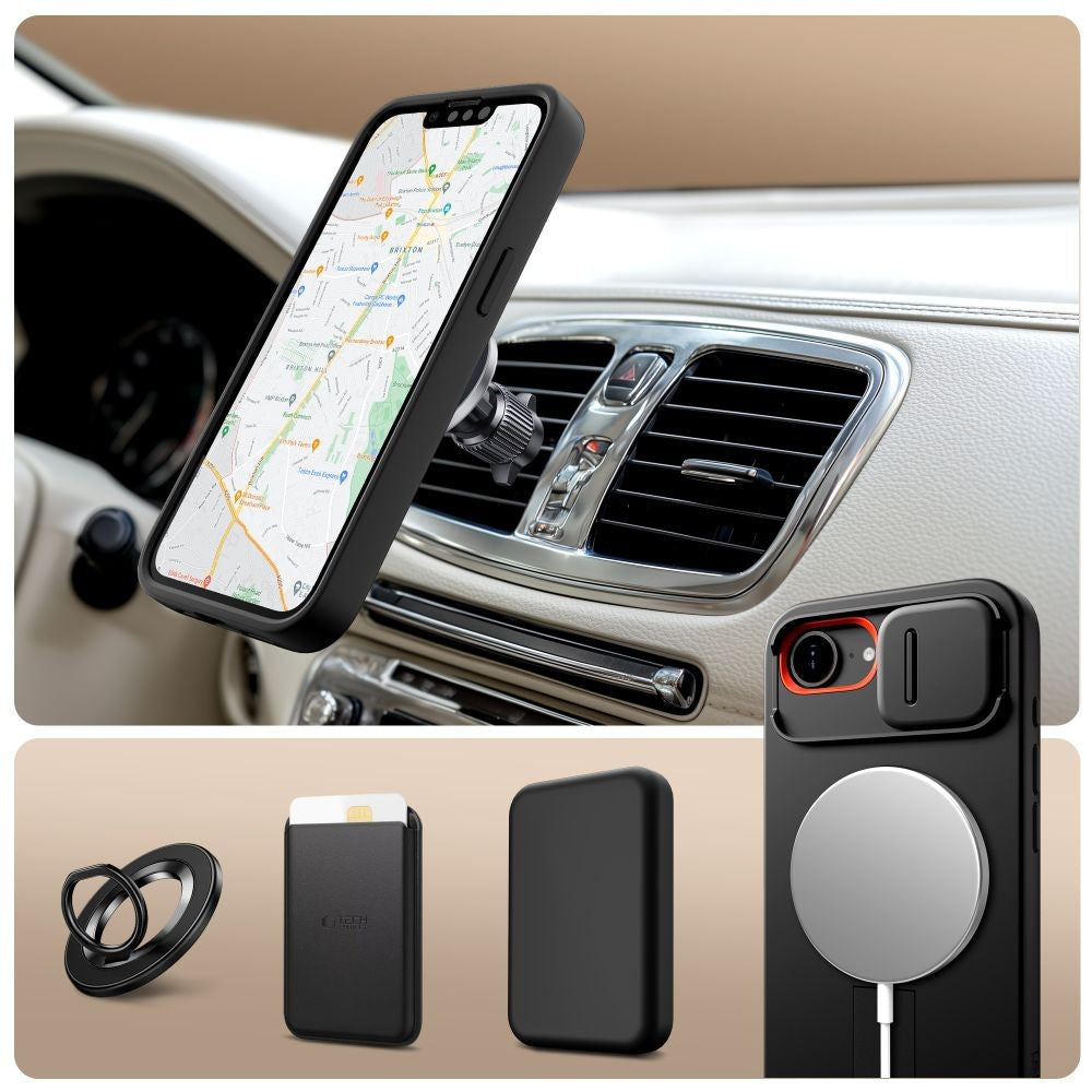 Kevlar Aura MagSafe Θήκη Tech-Protect για iPhone 16e Μαύρο | www.lightgear.gr