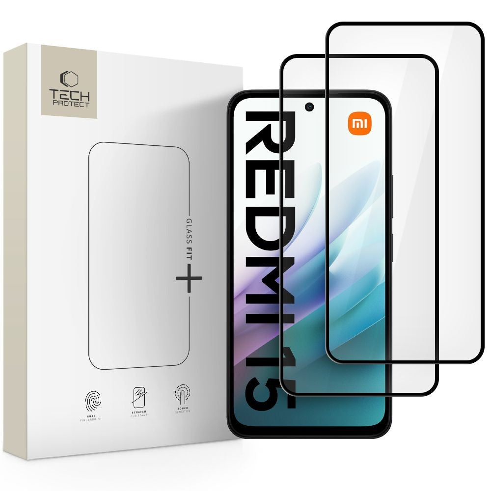 Tempered Glass Tech-Protect Glass Fit+ για Xiaomi Redmi 15 4G / 5G Μαύρο 2τεμ | www.lightgear.gr