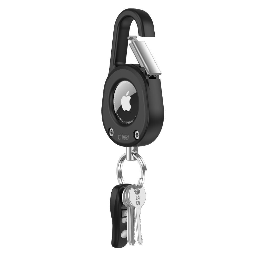 Θήκη Tech-Protect Slidelock Carabiner για AirTag 1/2 Μαύρο | www.lightgear.gr