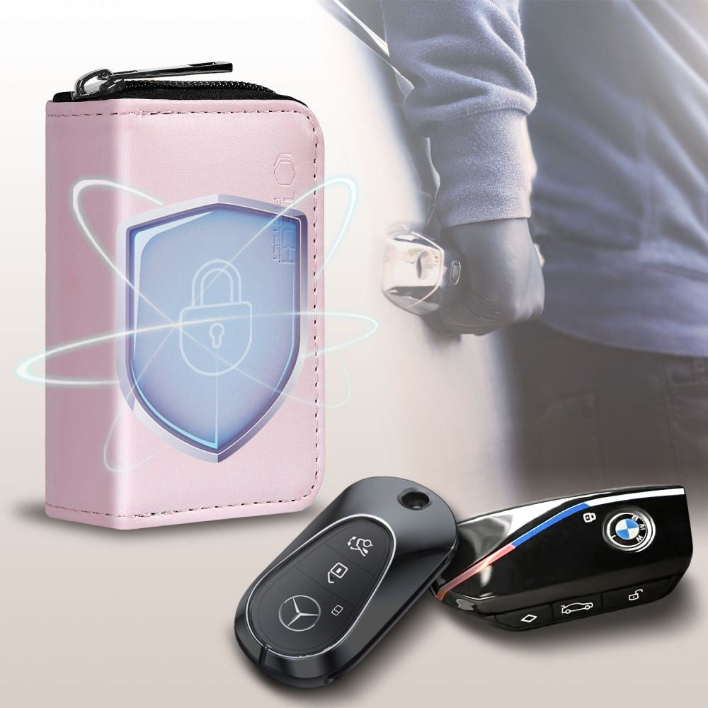 Θήκη Κλειδιού Αυτοκινήτου Tech-Protect KLR300 RFID Blocking Ροζ | www.lightgear.gr