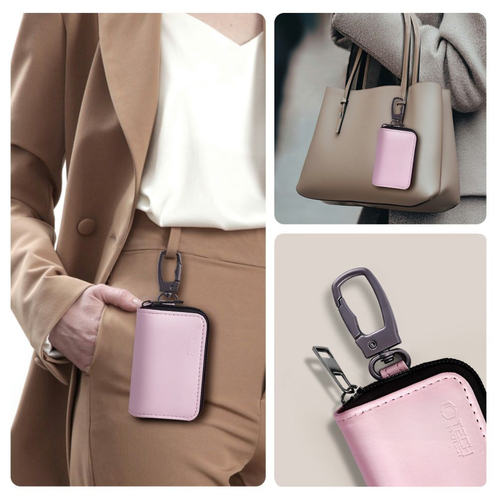 Θήκη Κλειδιού Αυτοκινήτου Tech-Protect KLR300 RFID Blocking Ροζ | www.lightgear.gr