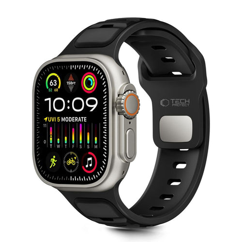 IconBand Line Strap Tech-Protect για Apple Watch 44 / 45 / 46 / 49mm Μαύρο | www.lightgear.gr