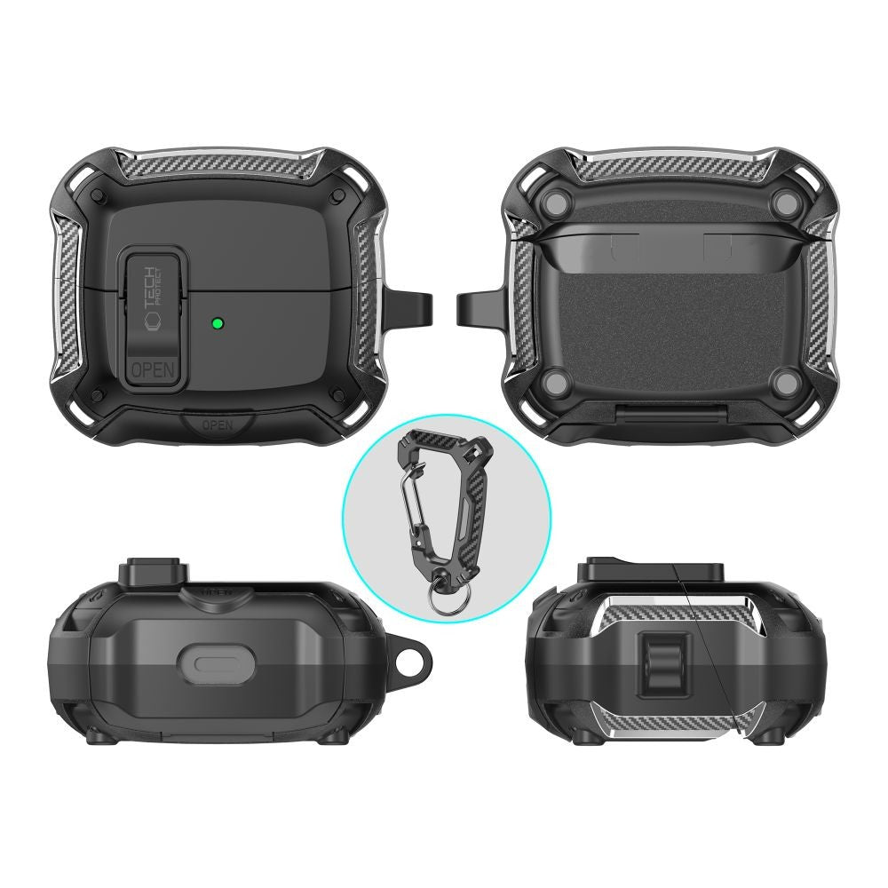 Silicone Hook Θήκη Tech-Protect για Samsung Galaxy Buds 3 / 3 FE / 3 Pro Μαύρο | www.lightgear.gr