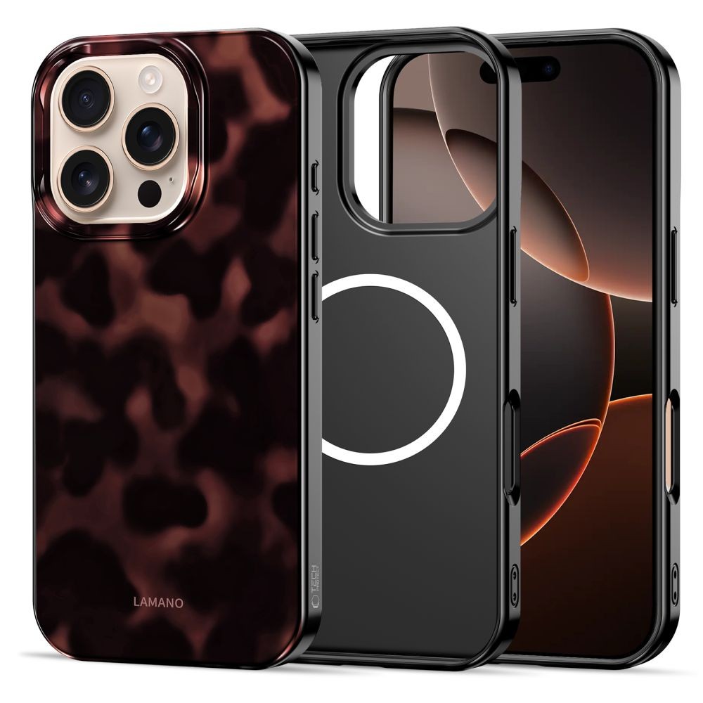 Θήκη Tech-Protect Lamano MagSafe για iPhone 16 Pro Max Μαύρο Κόκκινο | www.lightgear.gr