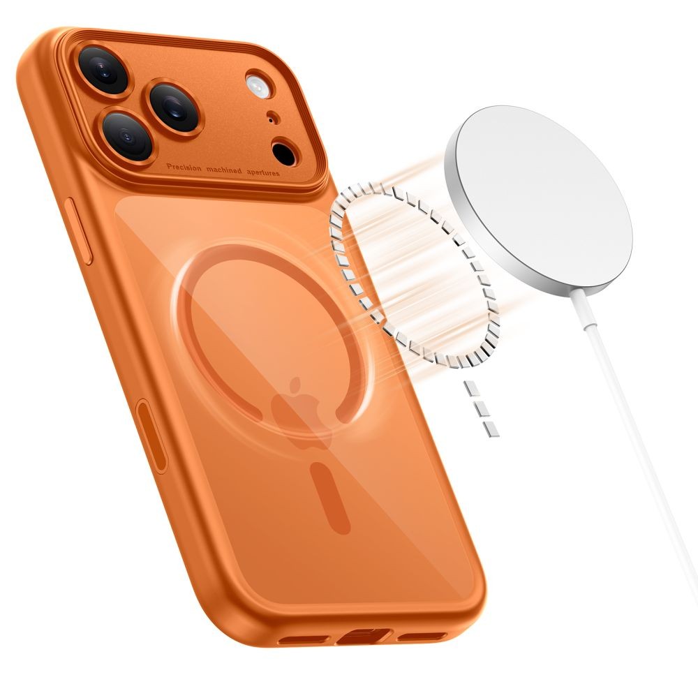 Θήκη Tech-Protect Magpeak MagSafe CC για iPhone 17 Pro Max Διάφανη Πορτοκαλί | www.lightgear.gr
