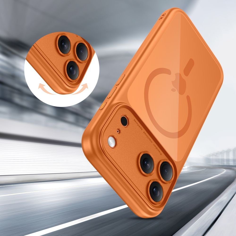 Θήκη Tech-Protect Magpeak MagSafe CC για iPhone 17 Pro Max Διάφανη Πορτοκαλί | www.lightgear.gr