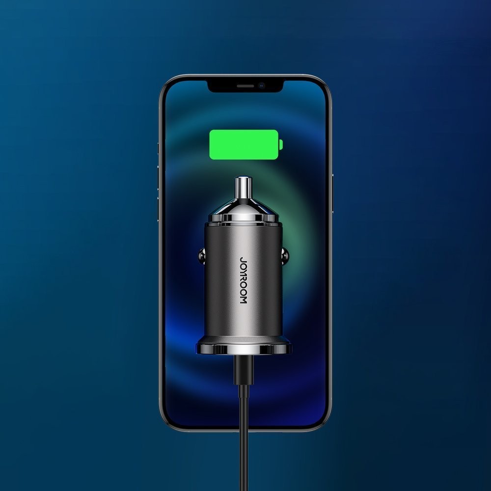 Φορτιστής Αυτοκινήτου Joyroom USB Type C / USB 45W 5A Power Delivery Quick Charge 3.0 AFC SCP Γκρι (C-A35) | www.lightgear.gr