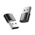 Adapter Joyroom USB Type C (Θηλυκό) σε USB (Αρσενικό) Μαύρο (S-H152 Black) 2τεμ | www.lightgear.gr