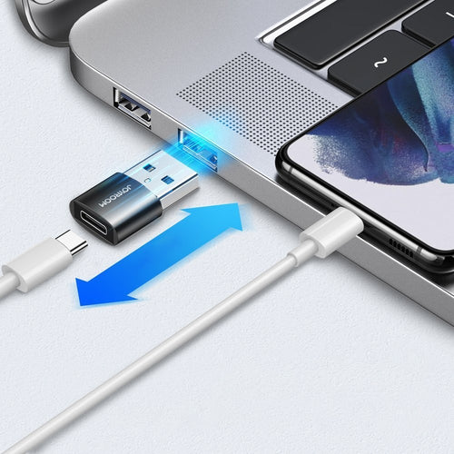 Adapter Joyroom USB Type C (Θηλυκό) σε USB (Αρσενικό) Μαύρο (S-H152 Black) 2τεμ | www.lightgear.gr