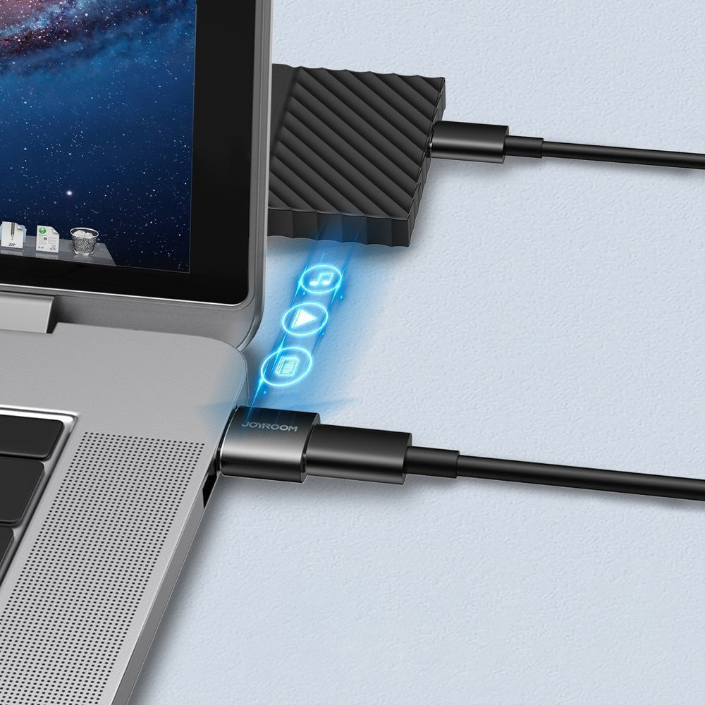 Adapter Joyroom USB Type C (Θηλυκό) σε USB (Αρσενικό) Μαύρο (S-H152 Black) 2τεμ | www.lightgear.gr