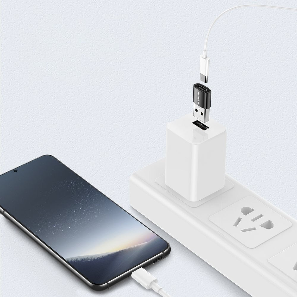 Adapter Joyroom USB Type C (Θηλυκό) σε USB (Αρσενικό) Μαύρο (S-H152 Black) 2τεμ | www.lightgear.gr