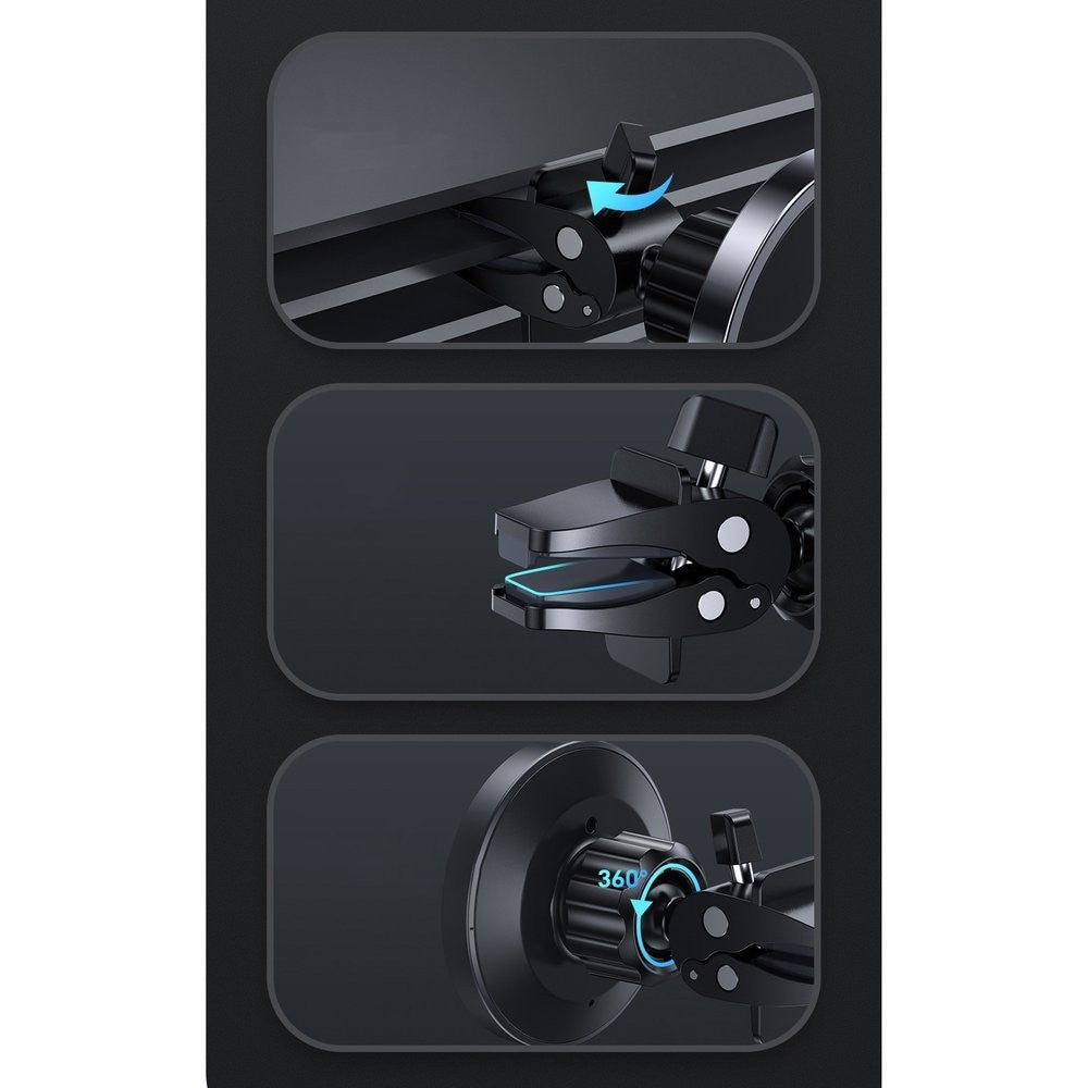 Car Magnetic Holder Qi Wireless Inductive Charger 15W Joyroom MagSafe Compatible για iPhone Μαύρο (JR-ZS240) | www.lightgear.gr