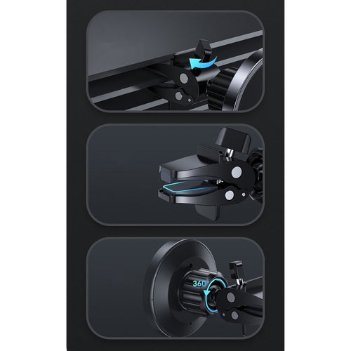 Car Magnetic Holder Qi Wireless Inductive Charger 15W Joyroom MagSafe Compatible για iPhone Μαύρο (JR-ZS240) | www.lightgear.gr