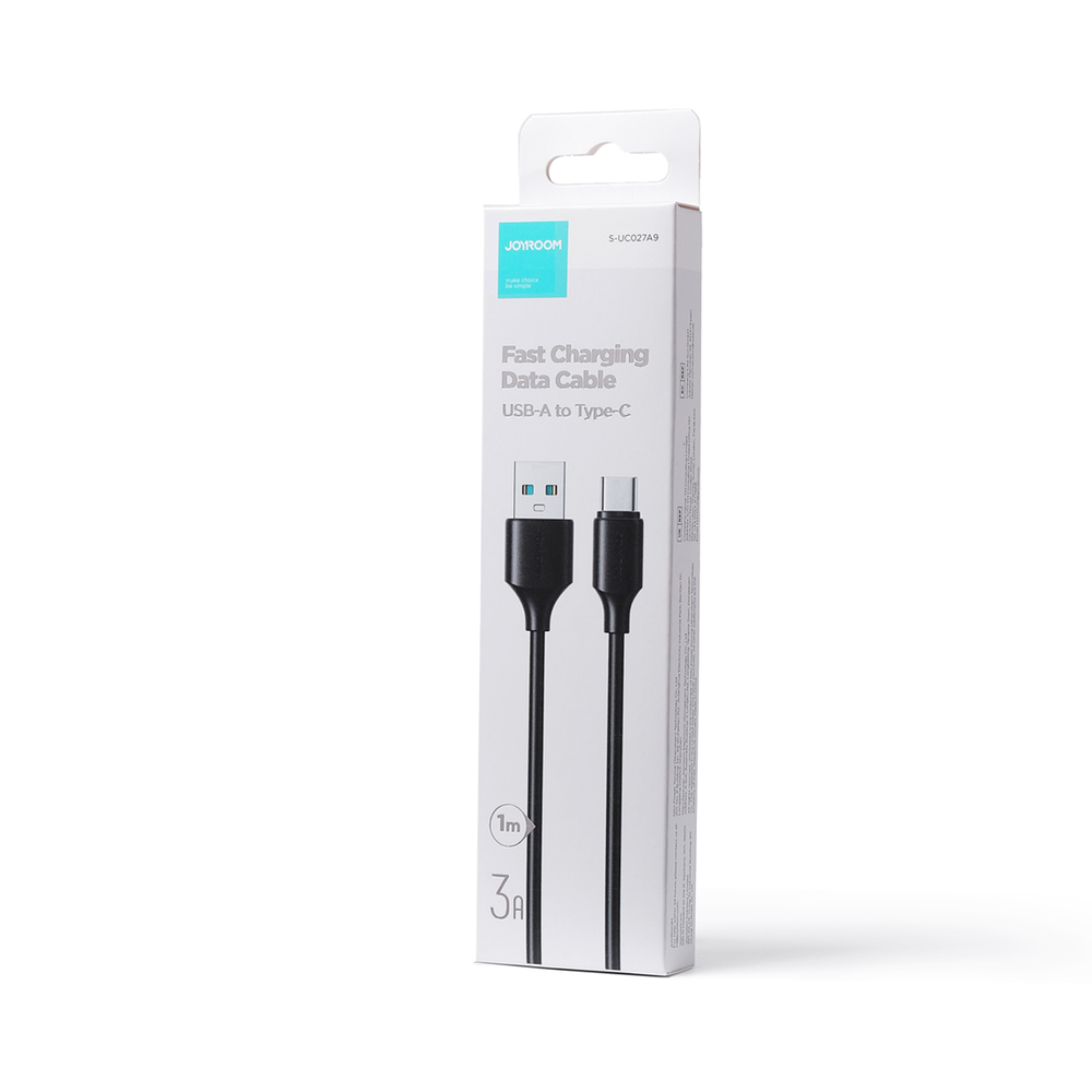 Καλώδιο Joyroom Long-Lasting Series A9 USB-A / USB-C 3A 1m Μαύρο | www.lightgear.gr