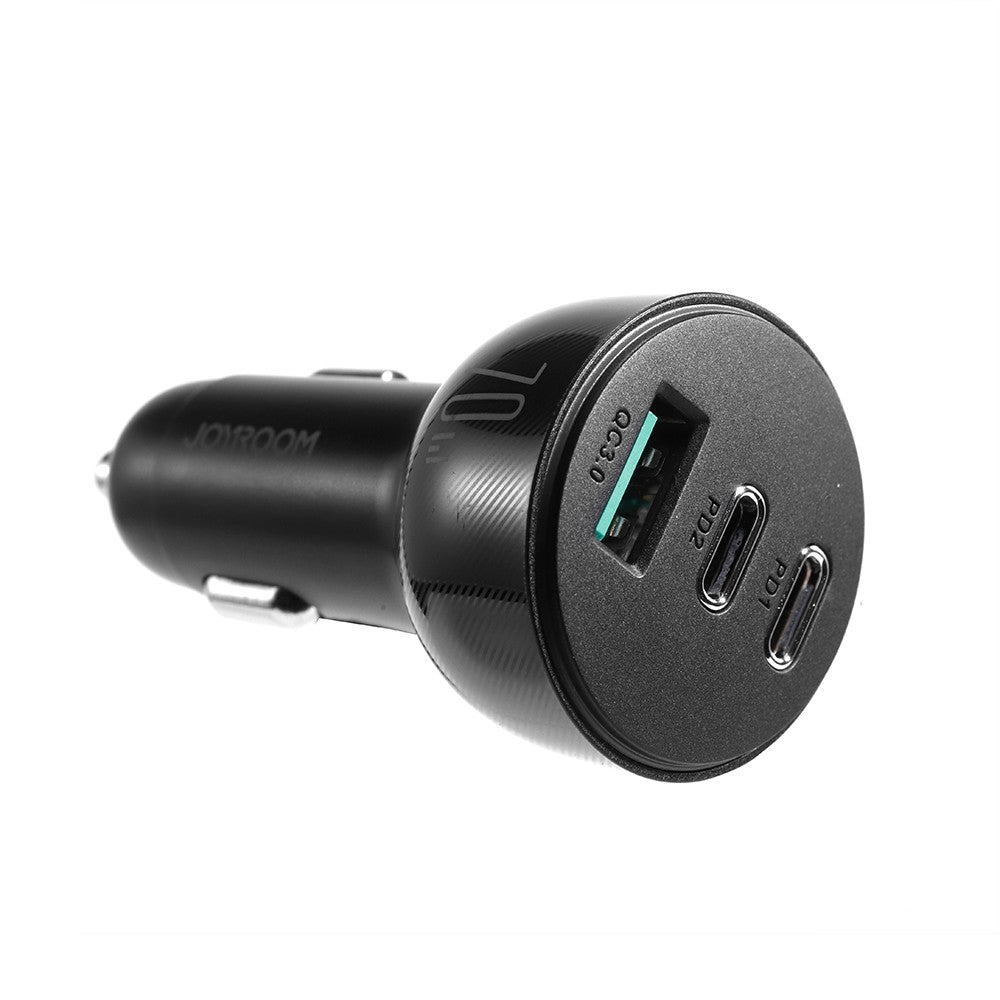 Φορτιστής Αυτοκινήτου Joyroom 70W με 3 Θύρες USB, 2 x USB-C Μαύρο (JR-CL26) | www.lightgear.gr