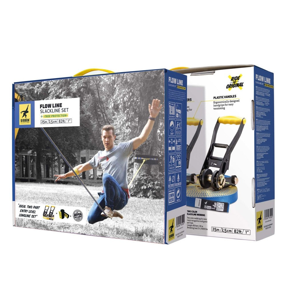 Ιμάντας Ισορροπίας Slackline Gibbon Flowline Treewear Σετ | www.lightgear.gr