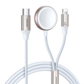 2 in 1 Lightning Καλώδιο και Inductive Charger Joyroom για Apple Watch 1.5m Λευκό (S-IW012) | www.lightgear.gr