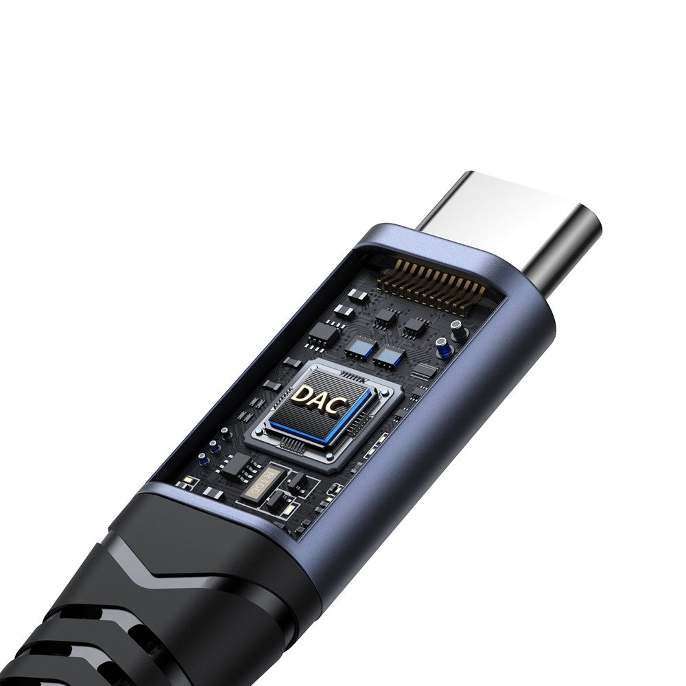 2in1 DAC Adapter Joyroom SY-C02 USB-C σε USB-C / 3.5mm Mini Jack Μαύρο | www.lightgear.gr