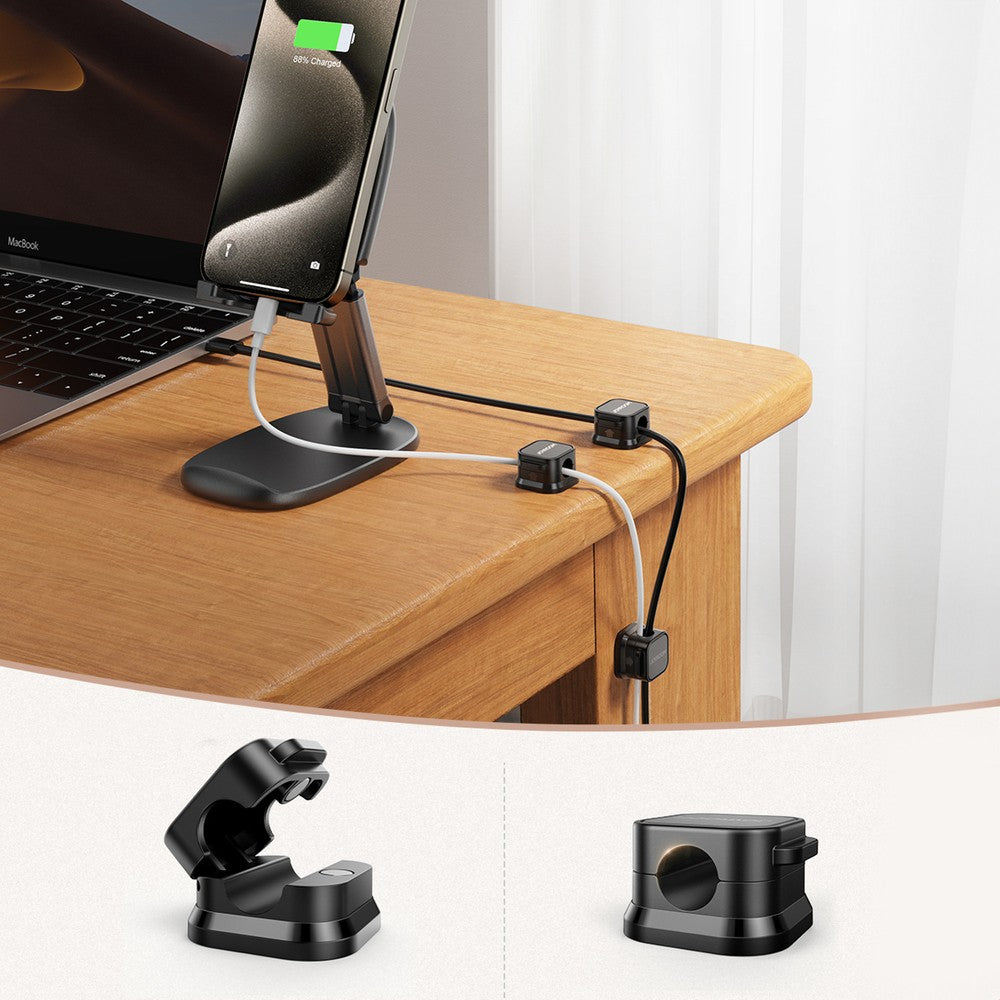Magnetic Cable Organizer Joyroom JR-ZS368 Μαύρο 6τεμ | www.lightgear.gr