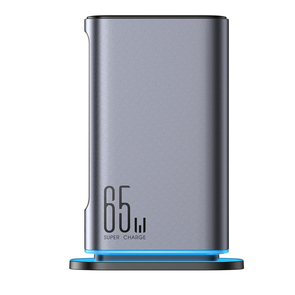 Multiport GaN Charger Joyroom JR-TCM02 65W EU 4x USB-C 2x USB-A Σκούρο Γκρι | www.lightgear.gr
