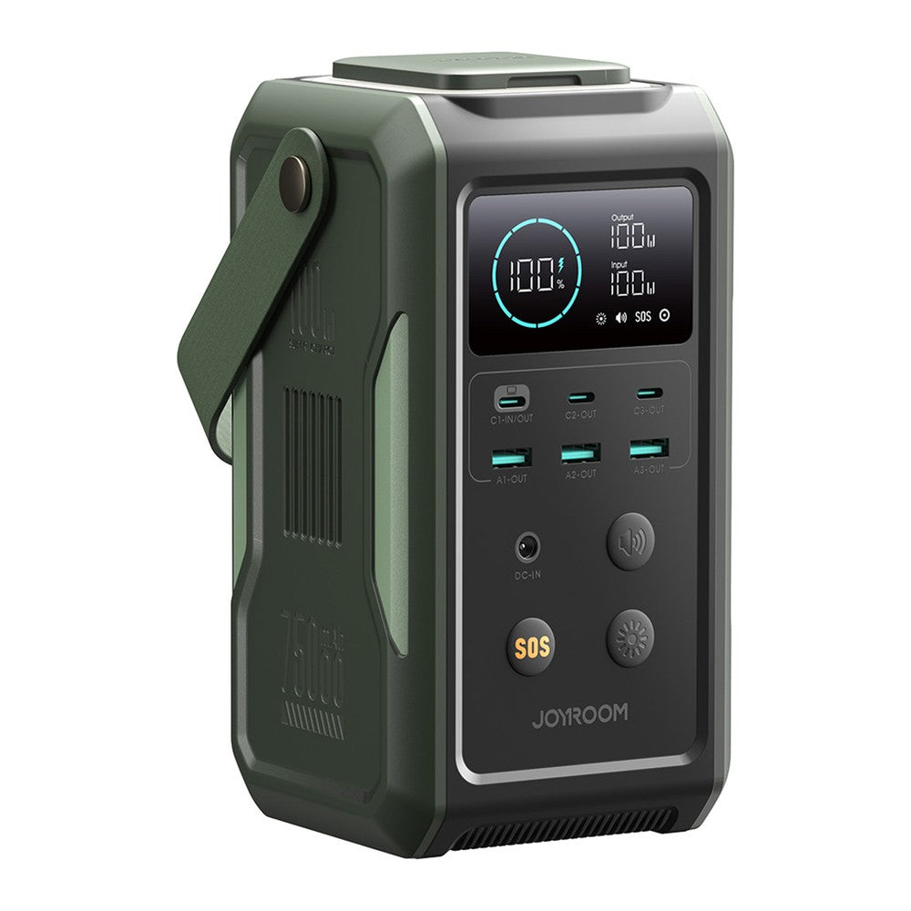 Powerbank Joyroom JR-PBF10 75000mAh 100W 3x USB-C 3x USB-A με Πτυσσόμενο Φακό και Λαβή Πράσινο | www.lightgear.gr