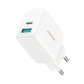 Επιτοίχιος Φορτιστής Joyroom JR-TCF21 USB-C / USB-A 20W PD / QC 3.0 Λευκό | www.lightgear.gr