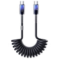 Καλώδιο USB-C σε USB-C Joyroom S-A43 Crystal-Clear Series 60W Spiral 1.5m Μαύρο | www.lightgear.gr