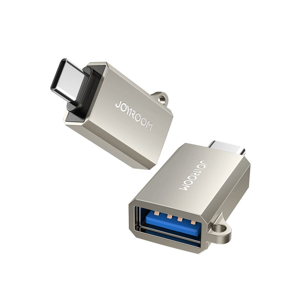 Adapter Joyroom S-H151 USB-C (Male) / USB-A (Female) με Lanyard Eyelet Ασημί | www.lightgear.gr