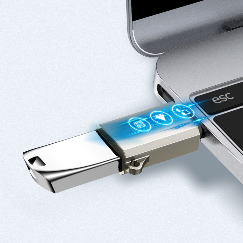Adapter Joyroom S-H151 USB-C (Male) / USB-A (Female) με Lanyard Eyelet Ασημί | www.lightgear.gr