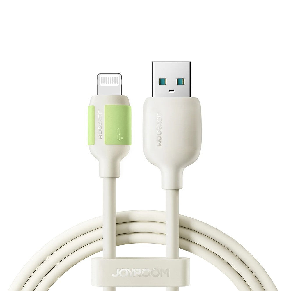 Καλώδιο Joyroom S-A53 3A USB-A - Lightning με Fluorescent Tip 1.2m Μπεζ | www.lightgear.gr