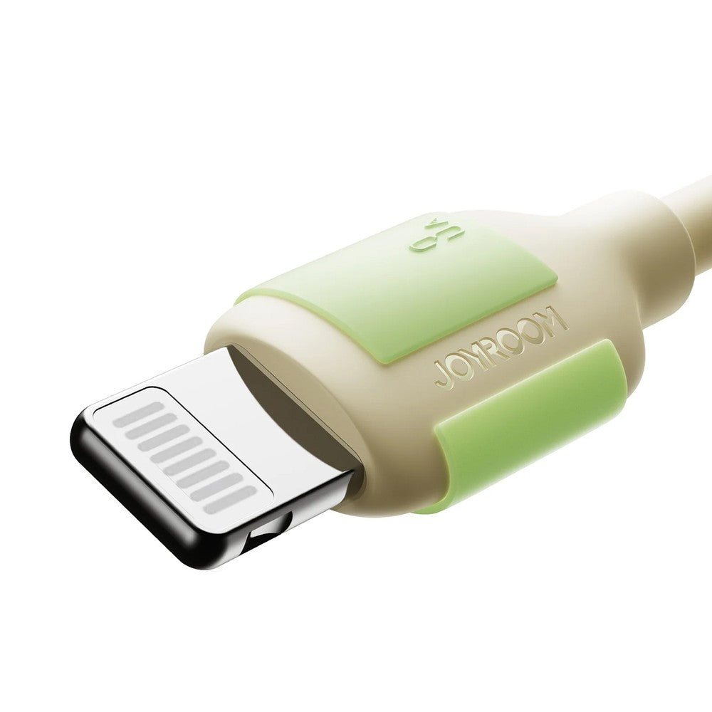 Καλώδιο Joyroom S-A53 3A USB-A - Lightning με Fluorescent Tip 1.2m Μπεζ | www.lightgear.gr