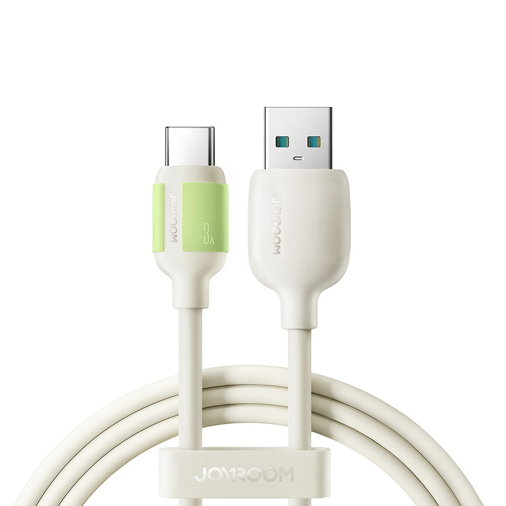 Καλώδιο Joyroom S-A53 3A USB-A - USB-C με Fluorescent Tip 1.2m Μπεζ | www.lightgear.gr