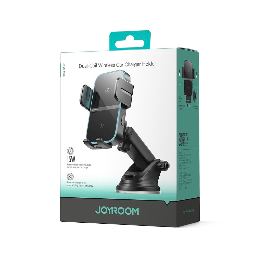 Inductive Charger Holder Joyroom JR-ZS246 S για Dashboard Μαύρο | www.lightgear.gr