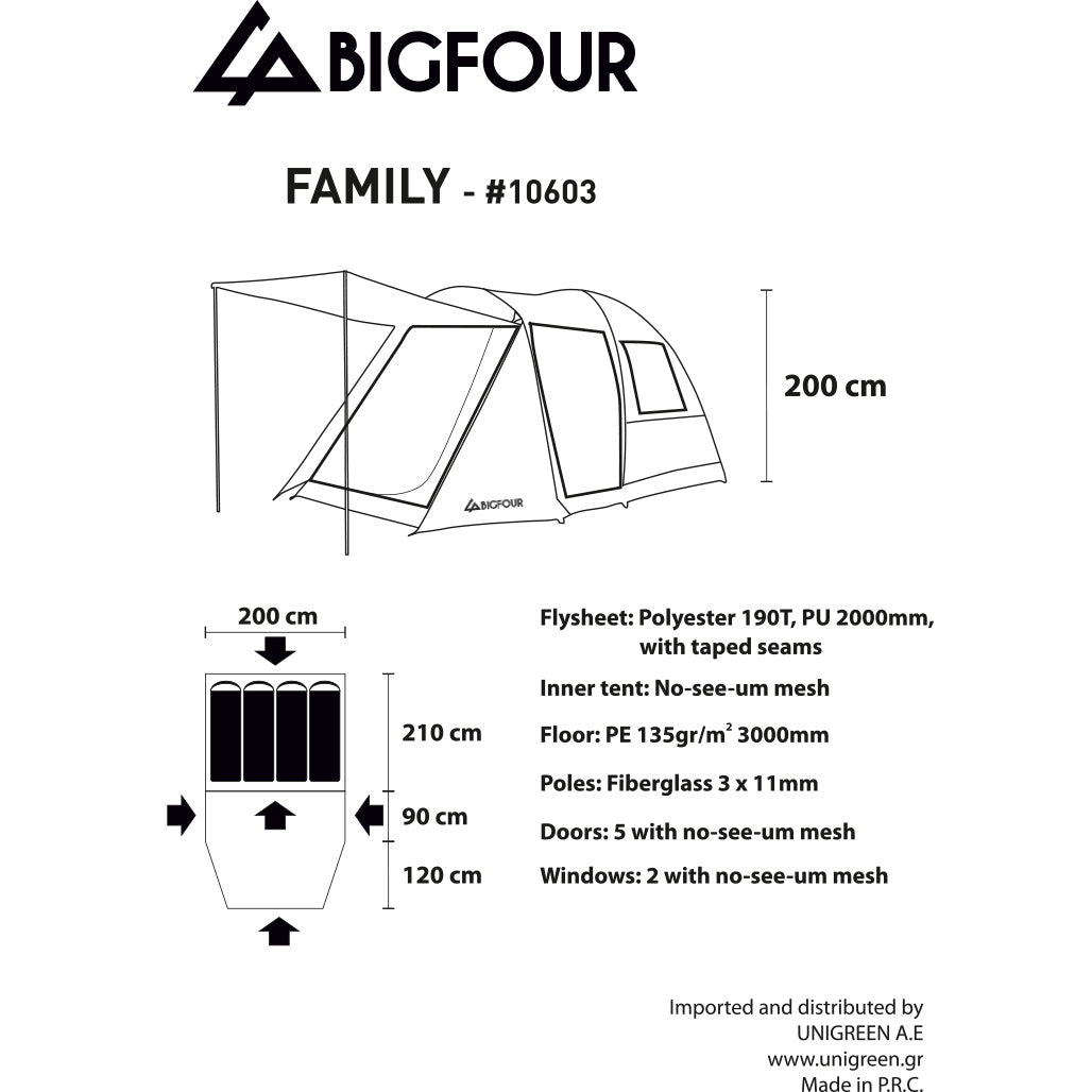 Σκηνή Bigfour Family 6