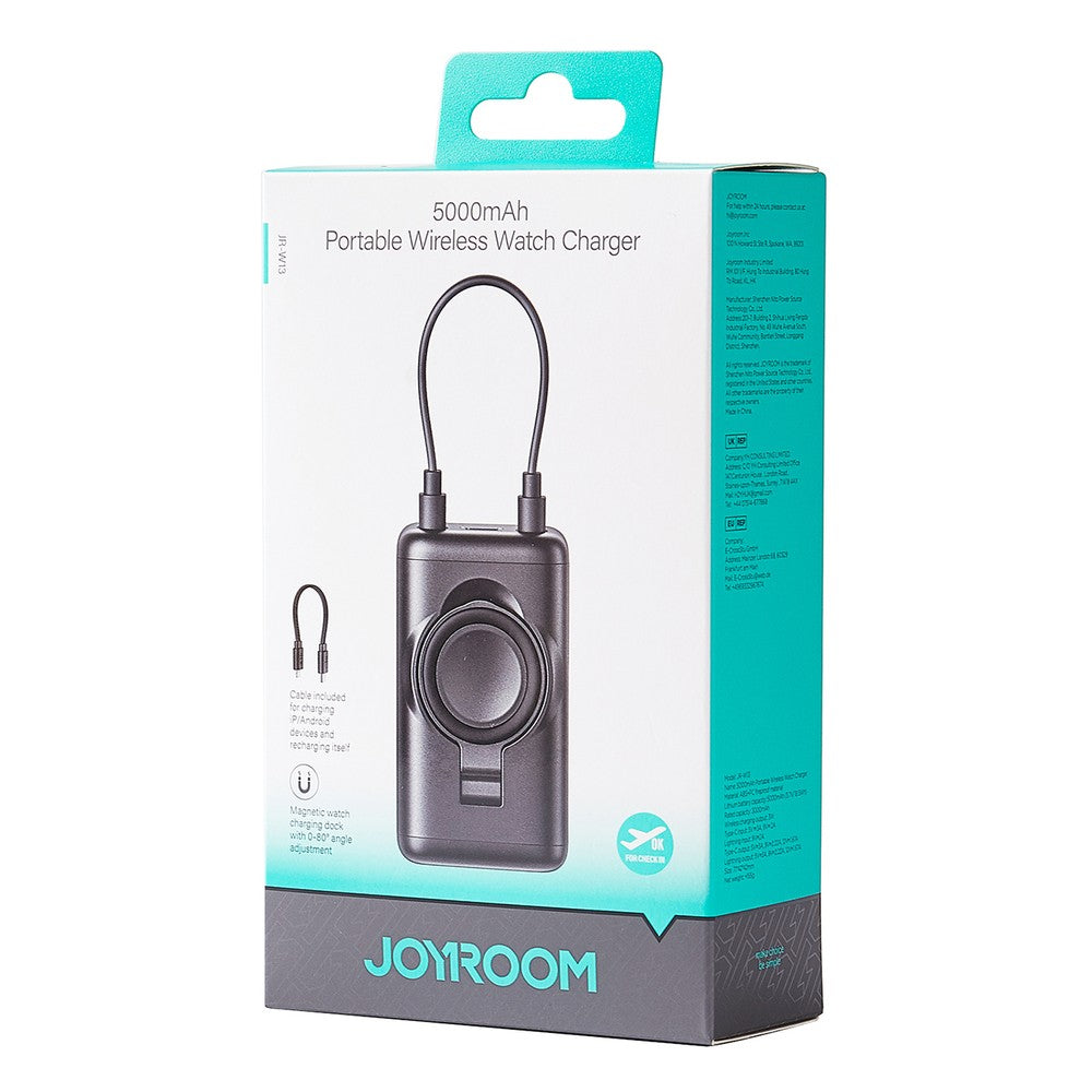 Wireless Power Bank Joyroom JR-W13 5000mAh για Apple Watch + USB-C & Lightning Μαύρο | www.lightgear.gr