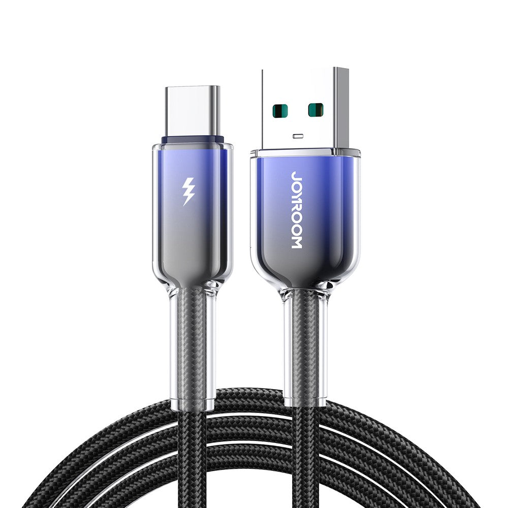 Καλώδιο Joyroom S-A42 Crystal-Clear Series 3A USB-A σε USB-C 1.2m Μαύρο | www.lightgear.gr