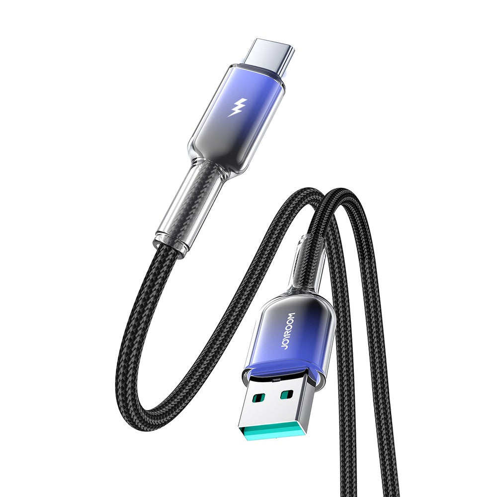 Καλώδιο Joyroom S-A42 Crystal-Clear Series 3A USB-A σε USB-C 1.2m Μαύρο | www.lightgear.gr