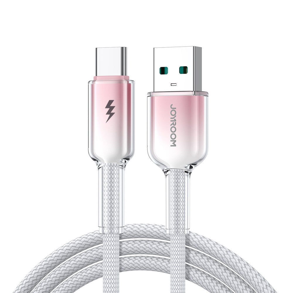 Καλώδιο Joyroom S-A42 Crystal-Clear Series 3A USB-A σε USB-C 1.2m Λευκό | www.lightgear.gr