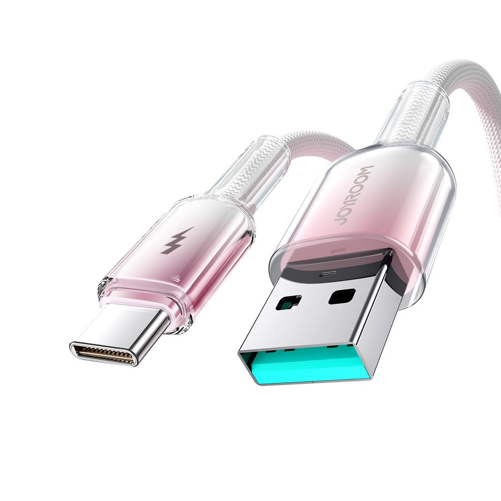 Καλώδιο Joyroom S-A42 Crystal-Clear Series 3A USB-A σε USB-C 1.2m Λευκό | www.lightgear.gr