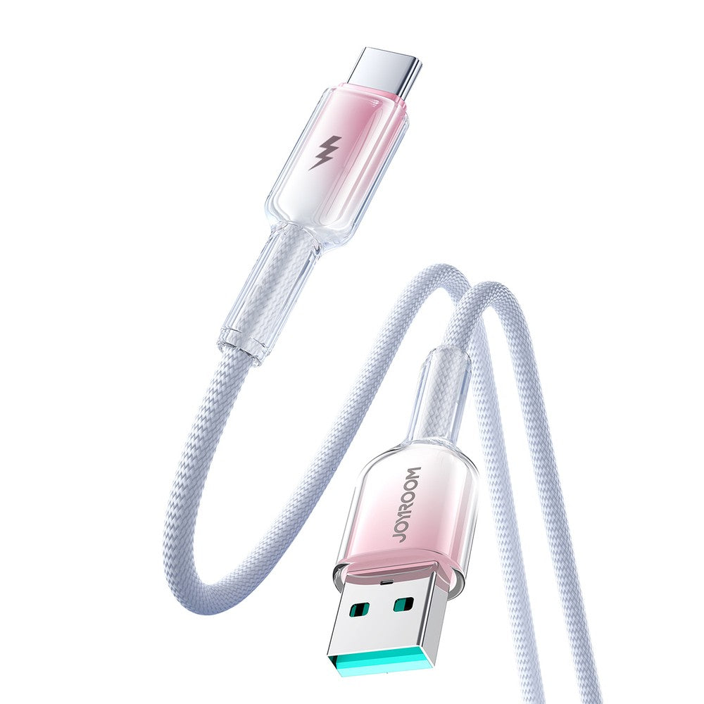 Καλώδιο Joyroom S-A42 Crystal-Clear Series 3A USB-A σε USB-C 1.2m Λευκό | www.lightgear.gr