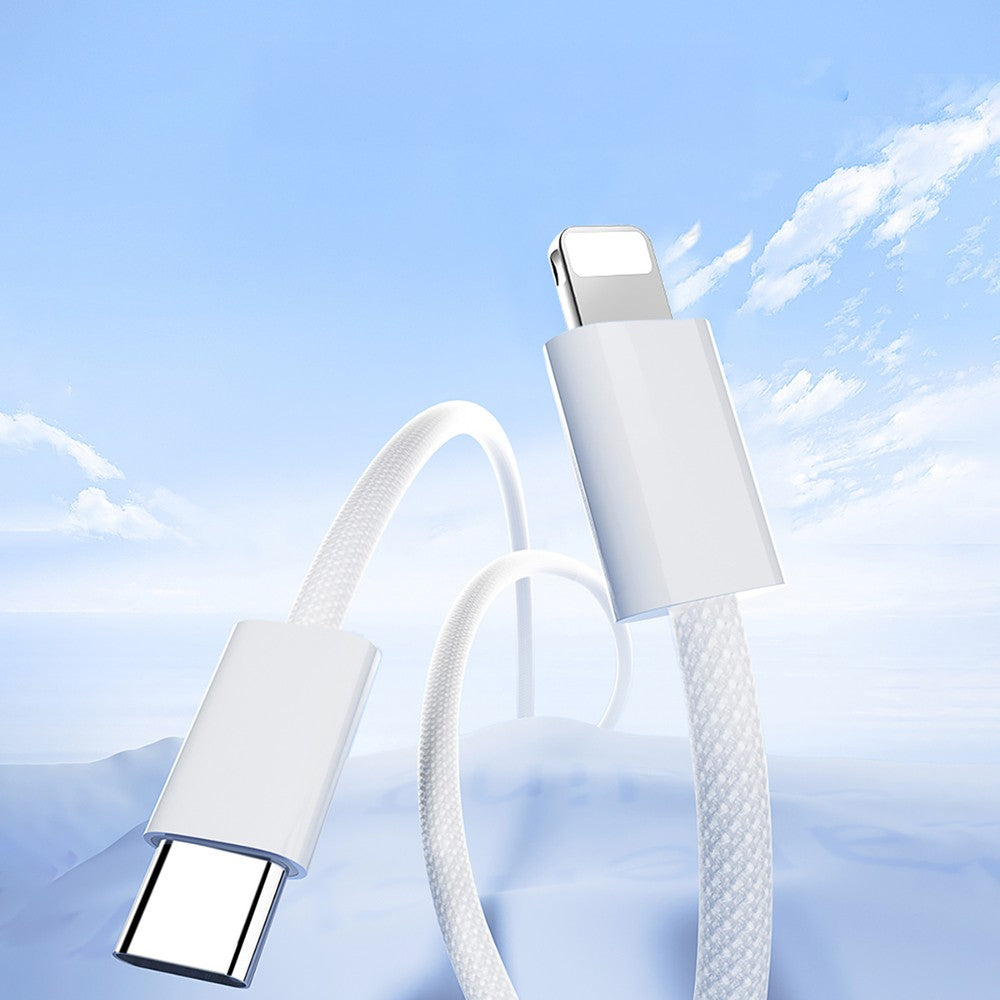 Καλώδιο Joyroom S-A45 Ben Series 30W USB-C - Lightning Braided 1m Λευκό | www.lightgear.gr